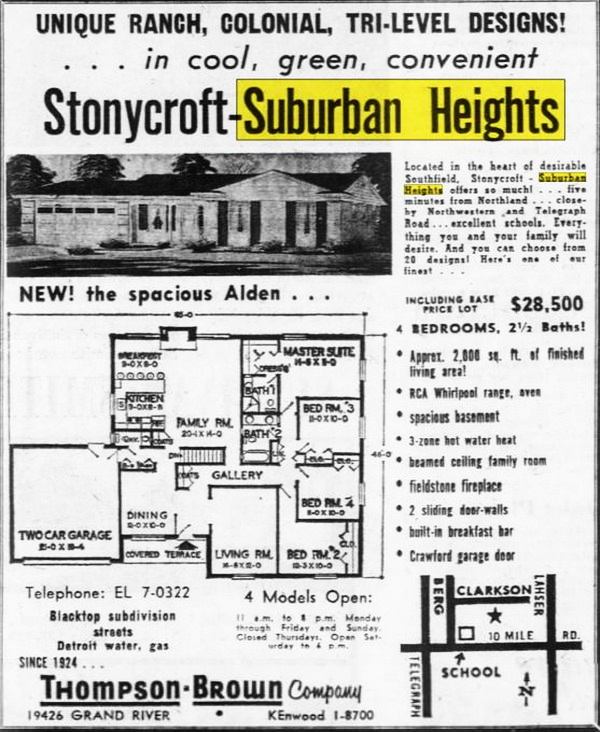 Ten-Tel Cleaners - Sept 7 1963 Ad For Suburban Heights Subdivision (newer photo)